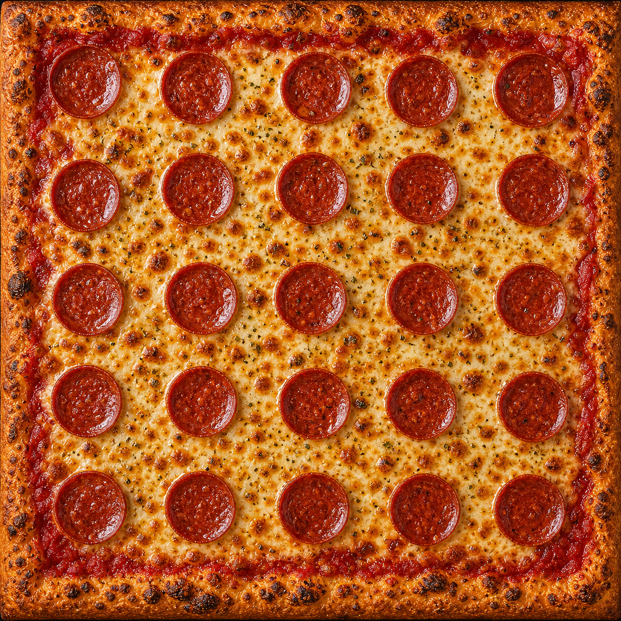90pizza ოთხკუთხედი პიცა 9 ნაჭრად